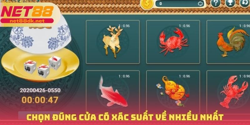 Chọn đúng cửa có xác suất về nhiều nhất