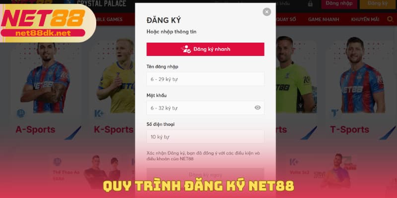 Hướng dẫn cách đăng ký NET88