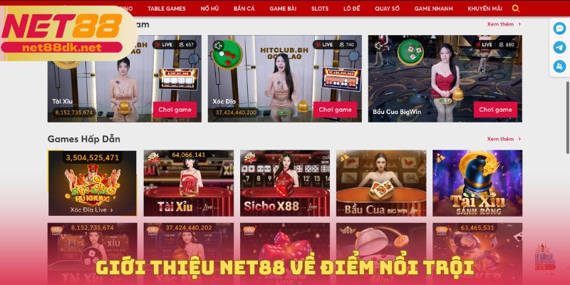 Giới thiệu NET88 về điểm nổi trội