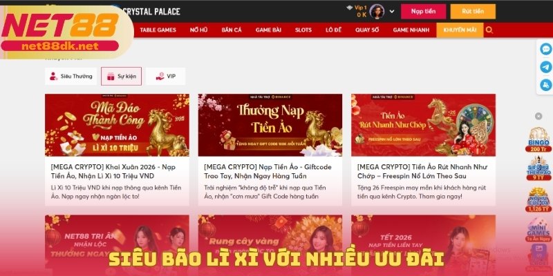 Siêu bão lì xì với nhiều ưu đãi